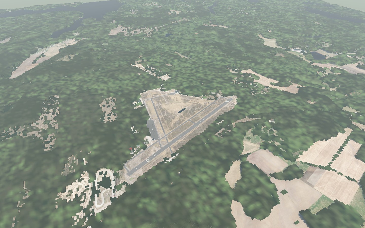 MR Flight scenery around Vesivehmaa airfield
